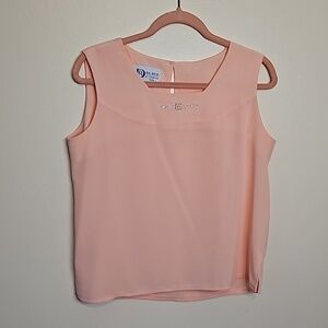 Da Rue California Pink Peach Vintage Sleeveless Top